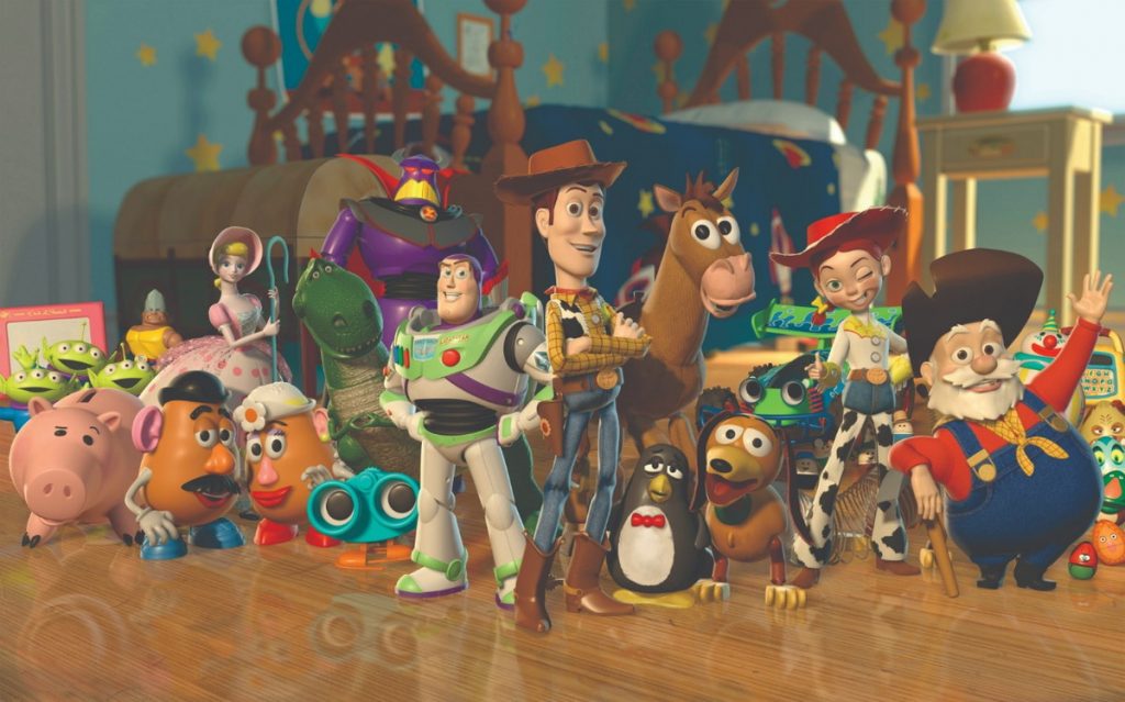Imagem com os personagens do filme Toy Story - um exemplo de aplicação sobre as 22 regras da pixar.